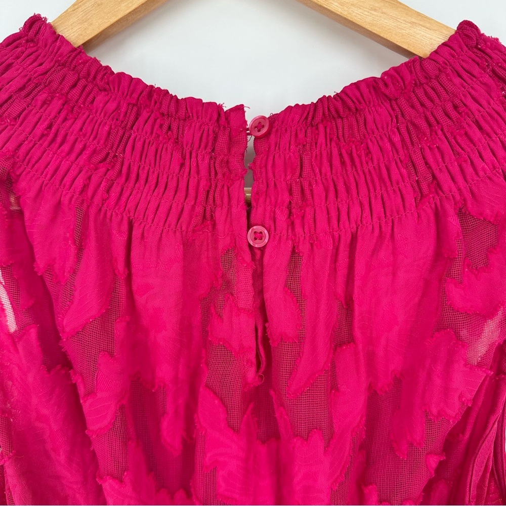 Simply Vera Vera Wang Smocked Neck Day Dress, Pink, Medium - Picture 10 of 13